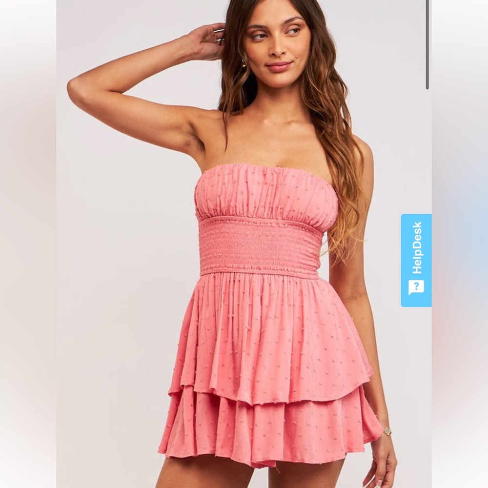 Sky to Moon Strapless Romper Dress